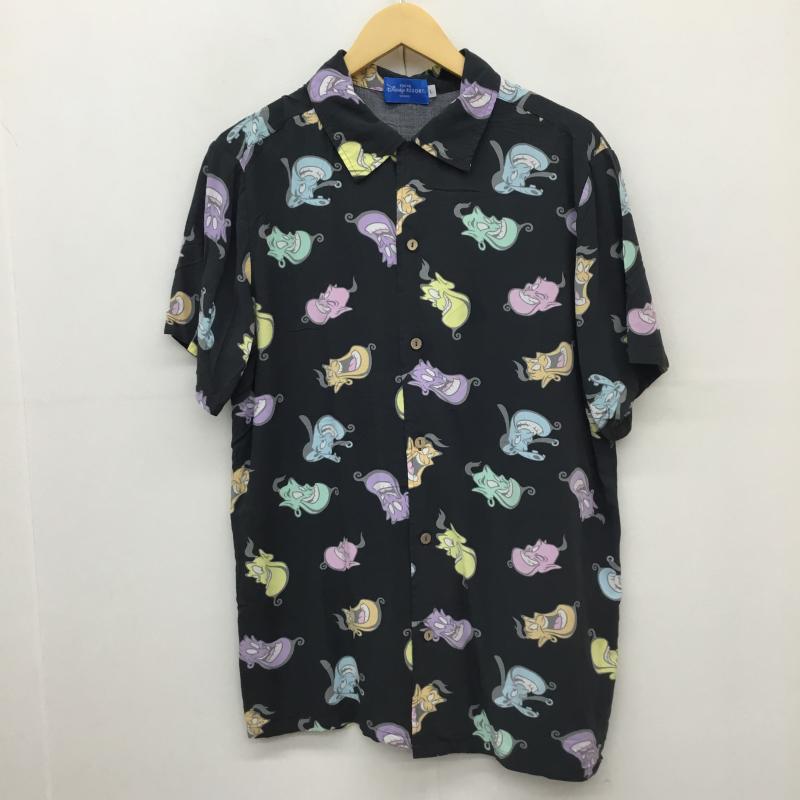 ユーズドクロージング used clothes シャツ、ブラウス 半袖 Disney RESORT アラジン　ジーニー L 総柄 黒 / ブラック / X 黄 / イエロー / X 橙 / オレンジ / X 桃 / ピンク / X 紫 / パープル / X 緑 / グリーン / X 水色 / ライトブルー /  メンズ USED 古着 中古 10130226
