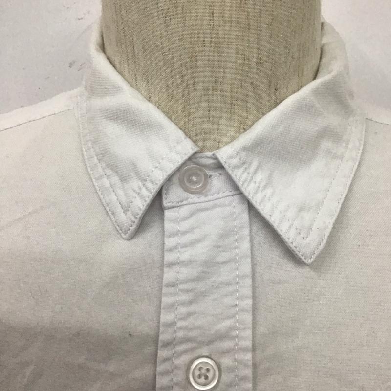 ナイジェルケーボン Nigel Cabourn シャツ、ブラウス 長袖 8039-13-10000 OX SHIRT ワークシャツ 48 無地 白 / ホワイト /  メンズ USED 古着 中古 10106747