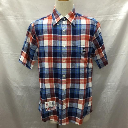 サイコバニー Psycho Bunny シャツ、ブラウス 半袖 半袖シャツ カラーシャツ 半袖カットソー チェックシャツ L チェック マルチカラー / マルチカラー /  メンズ USED 古着 中古 10119398