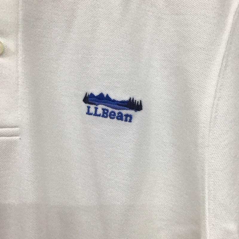 エルエルビーン L.L.Bean ポロシャツ 半袖 半袖ポロシャツ カラーシャツ 半袖カットソー XL ロゴ、文字 白 / ホワイト /  メンズ USED 古着 中古 10132905