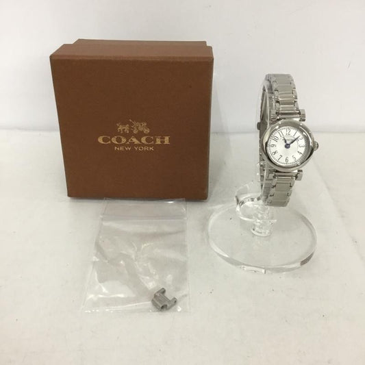 コーチ COACH 腕時計 アナログ（クォーツ式） 14501967 箱有 ロゴ、文字 銀 / シルバー /  レディース USED 古着 中古 10134877