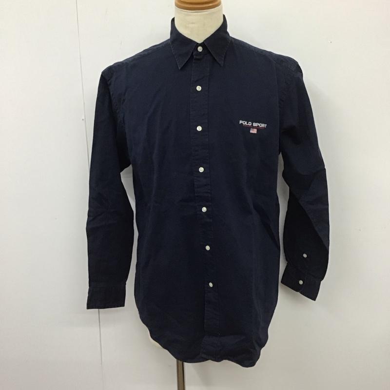 ポロスポーツラルフローレン POLOSPORT シャツ、ブラウス 長袖 長袖シャツ カラーシャツ 長袖カットソー S ロゴ、文字 紺 / ネイビー /  メンズ USED 古着 中古 10112492