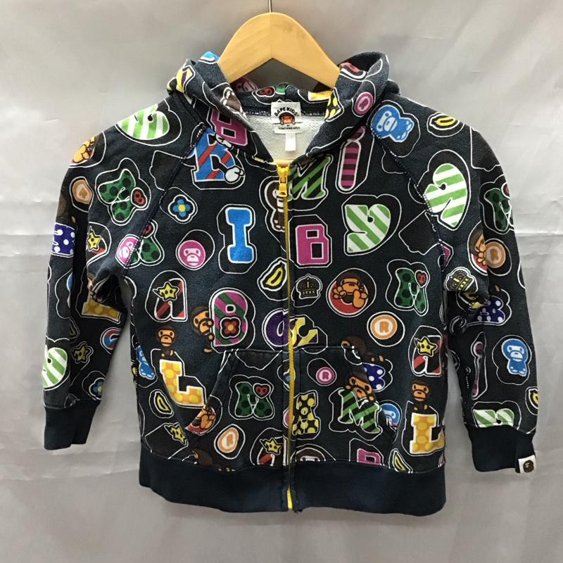ベイプキッズ BAPEKIDS パーカー 長袖 長袖パーカー フード付き長袖カットソー スウェット カジュアルカットソー 120cm プリント マルチカラー / マルチカラー /  ボーイズ USED 古着 中古 10111667
