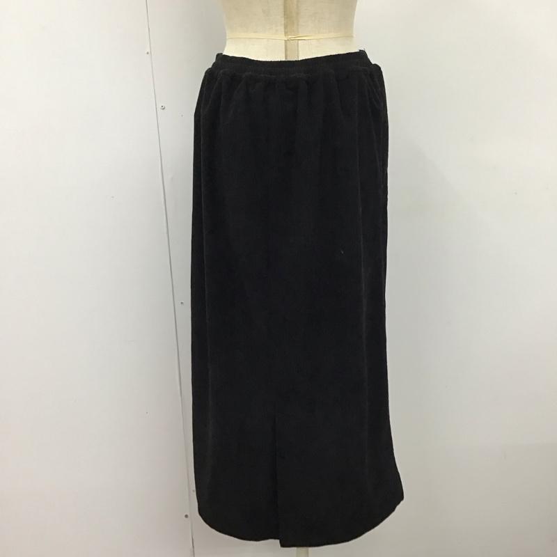 アデイインザライフ ユナイテッドアローズ A day in the life UNITED ARROWS スカート ロングスカート 6424-699-0136 コーデュロイ M 無地 黒 / ブラック /  レディース USED 古着 中古 10120303
