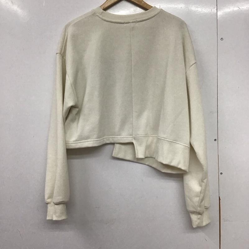 ローリーズファーム LOWRYS FARM トレーナー 長袖 長袖スウェット クルーネックカットソー トレーナー FREE ロゴ、文字 アイボリー / アイボリー /  レディース USED 古着 中古 10145434