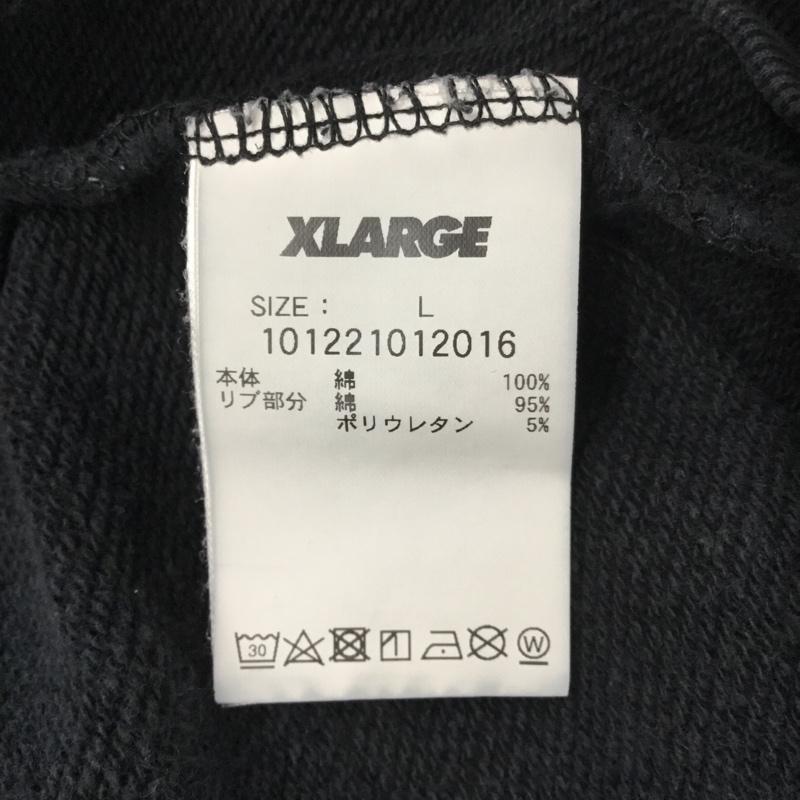 エクストララージ XLARGE パーカー 長袖 長袖パーカー フード付きパーカー プリントスウェット トレーナー L ロゴ、文字 黒 / ブラック /  メンズ USED 古着 中古 10122247