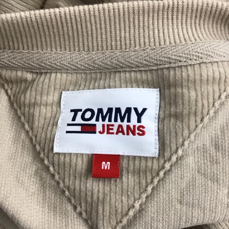 トミー ジーンズ TOMMY JEANS カットソー 長袖 長袖カットソー クルーネックカットソー ロングスリーブカットソー コーデュロイ M ロゴ、文字 ベージュ / ベージュ /  メンズ USED 古着 中古 10124326