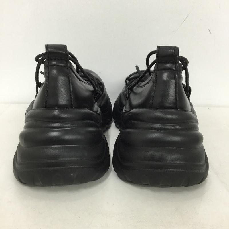 ジーナシス JEANASIS スニーカー スニーカー レースアップバレエスニーカー M 無地 黒 / ブラック /  レディース USED 古着 中古 10145605