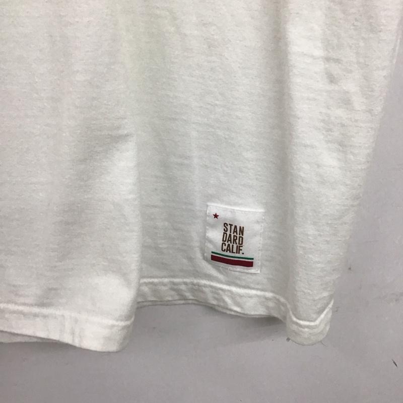 スタンダード カリフォルニア STANDARD CALIFORNIA Tシャツ 半袖 L 無地 X ロゴ、文字 X プリント 白 / ホワイト /  メンズ USED 古着 中古 10134816