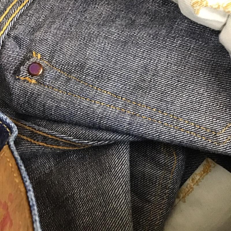 フラットヘッド The Flat Head パンツ デニム、ジーンズ デニムパンツ ストレートパンツ ワイドパンツ カジュアルパンツ 33インチ 無地 インディゴ / インディゴ /  メンズ USED 古着 中古 10114176