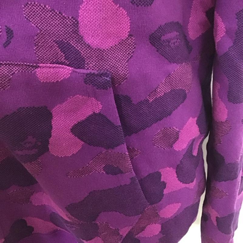 アベイシングエイプ A BATHING APE パーカー 長袖 ジップアップ カモフラージュ柄・迷彩 紫 / パープル /  メンズ USED 古着 中古 10107410