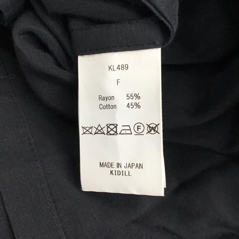 キディル KIDILL シャツ、ブラウス 長袖 KL489 レイヤードシャツ FREE 無地 黒 / ブラック /  メンズ USED 古着 中古 10117213