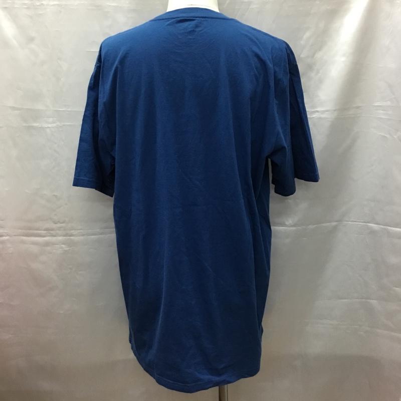 カーハート Carhartt Tシャツ 半袖 半袖カットソー プリントTシャツ クルーネックカットソー XXL ロゴ、文字 青 / ブルー /  メンズ USED 古着 中古 10108373
