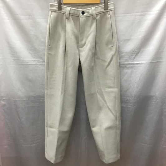 アイテムズ アーバンリサーチ ITEMS URBAN RESEARCH パンツ スラックス it17-14c007 ウールタッチ センタープレススラックスパンツ ワイドパンツ M 無地 アイボリー / アイボリー /  メンズ USED 古着 中古 10120484