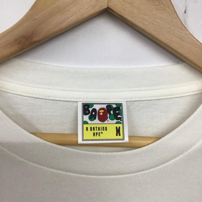 アベイシングエイプ A BATHING APE Tシャツ 半袖 CROSSBONE pirate store M ロゴ、文字 白 / ホワイト /  メンズ USED 古着 中古 10133764
