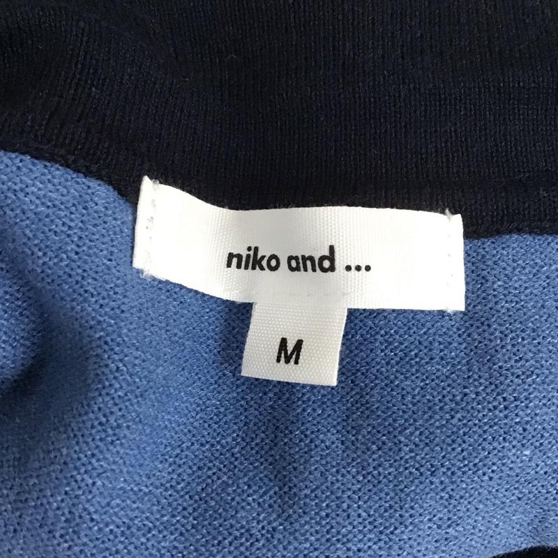 ニコアンド niko and... ポロシャツ 半袖 NKN23675SB ポロ襟ニット M 無地 青 / ブルー / X 紺 / ネイビー /  レディース USED 古着 中古 10112138