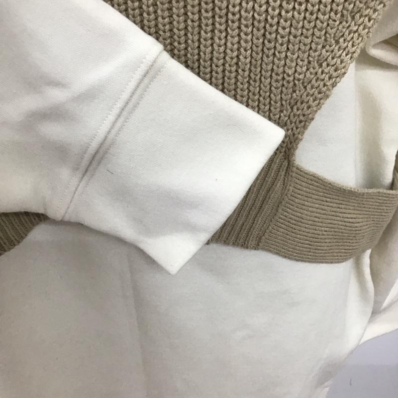 ニコアンド niko and... ワンピース ロングスカート m211sh12sb 長袖ワンピース クルーネックワンピース ロングワンピース M 無地 白 / ホワイト / X ベージュ / ベージュ /  レディース USED 古着 中古 10109009