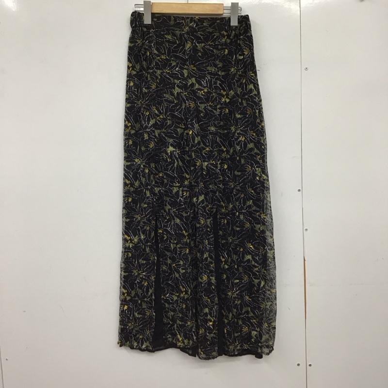 スライ SLY ボトムス ボトムス 030bsa31-2950 PASSIONATE LACE SLIT PT 2 総柄 黒 / ブラック /  レディース USED 古着 中古 10150466