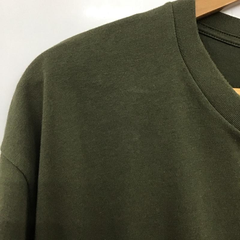 ザノースフェイス THE NORTH FACE Tシャツ 半袖 nt321003a S/SSimpleLogoPocketTee 半袖カットソー クルーネックカットソー XL ロゴ、文字 カーキ / カーキ /  メンズ USED 古着 中古 10136186