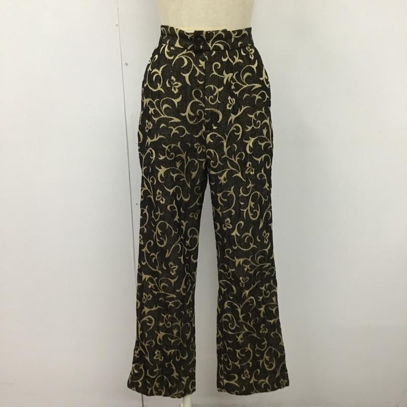 マウジー MOUSSY ボトムス ボトムス 010DAG30-6650 JACQUARDFLOWERPANTS フレアパンツ カジュアルパンツ 1 総柄 黒 / ブラック /  レディース USED 古着 中古 10105656