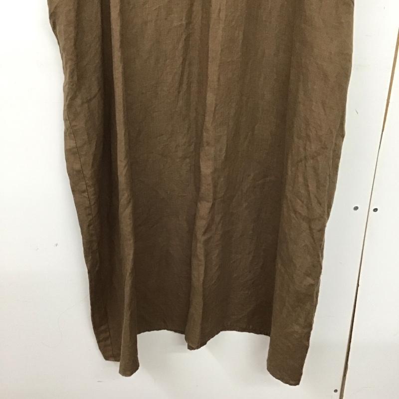 アーバンリサーチドアーズ URBAN RESEARCH DOORS ワンピース ロングスカート 半袖ロングワンピース フレアスカート ONE SIZE 無地 茶 / ブラウン /  レディース USED 古着 中古 10149638