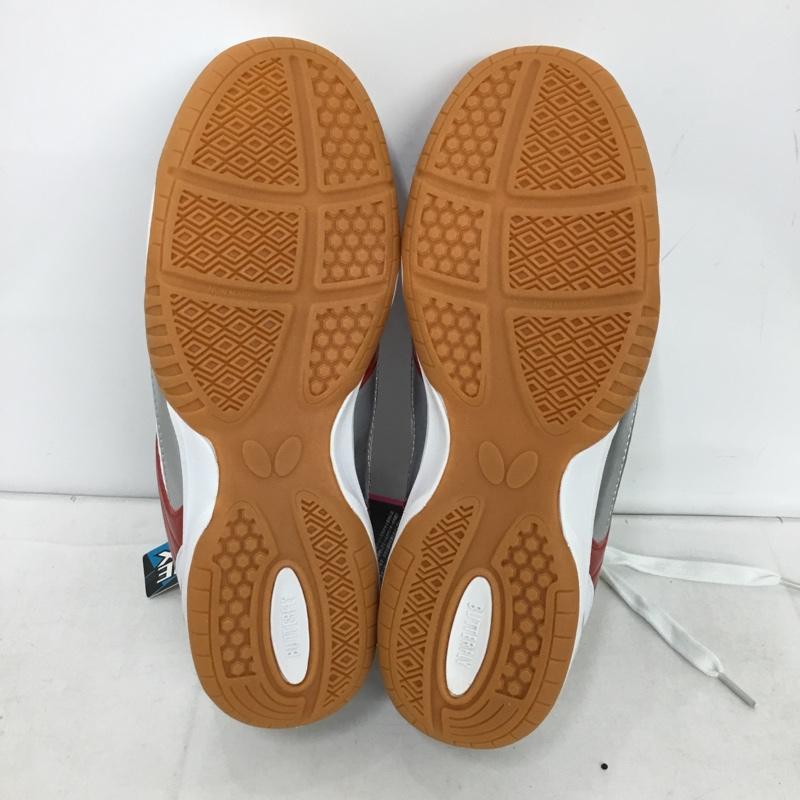 バタフライ BUTTERFLY スニーカー スニーカー NXB1301 93600 レゾライン トライネックス 卓球シューズ 25cm 箱有 25.0cm ロゴ、文字 白 / ホワイト / X 黒 / ブラック / X 赤 / レッド / X 銀 / シルバー /  レディース USED 古着 中古 10147931