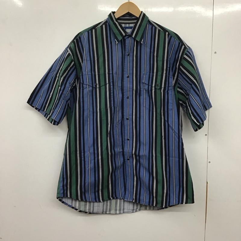 ラングラー Wrangler シャツ、ブラウス 半袖 半袖シャツ ストライプシャツ カラーシャツ ストライプ マルチカラー / マルチカラー /  メンズ USED 古着 中古 10136714