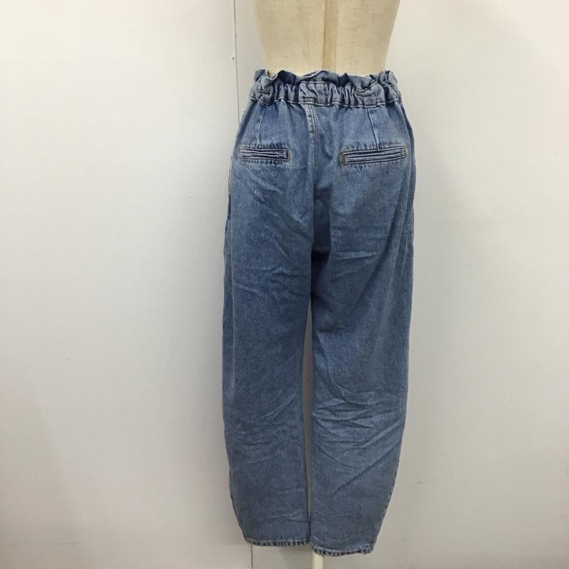 ザラ ZARA パンツ デニム、ジーンズ 5862 059 406 ウエストギャザー ハイウエスト 無地 青 / ブルー /  レディース USED 古着 中古 10109725