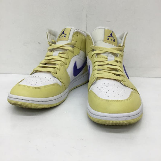 ナイキ NIKE スニーカー スニーカー BQ6472-701 Air Jordan 1 Mid Lemon Wash ウィメンズ 26.5cm ロゴ、文字 黄 / イエロー /  メンズ USED 古着 中古 10134014