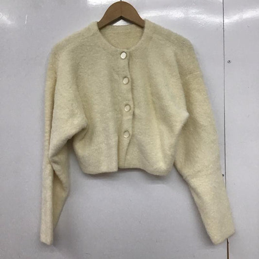 フリーズマート FREE S MART カーディガン 長袖 長袖ニットカーディガン 前ボタン ノーカラー FREE 無地 アイボリー / アイボリー /  レディース USED 古着 中古 10147237