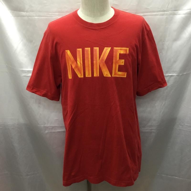ナイキ NIKE Tシャツ 半袖 455509-611 クルーネック XL ロゴ、文字 赤 / レッド /  メンズ USED 古着 中古 10109637