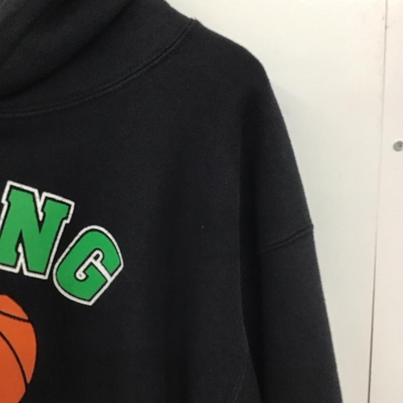 チャンピオン Champion パーカー 長袖 長袖パーカー プルオーバーパーカー スウェット M ロゴ、文字 紺 / ネイビー /  メンズ USED 古着 中古 10148516