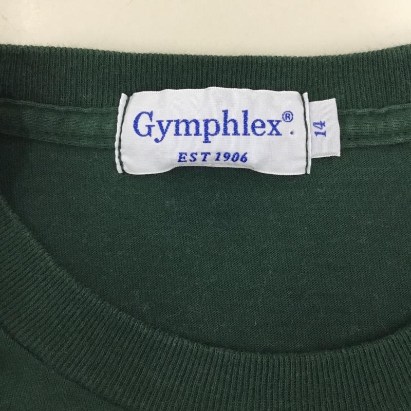 ジムフレックス GYMPHLEX Tシャツ 半袖 17A-HS-002 クルーネック 刺繍 ロゴ、文字 緑 / グリーン /  メンズ USED 古着 中古 10115526