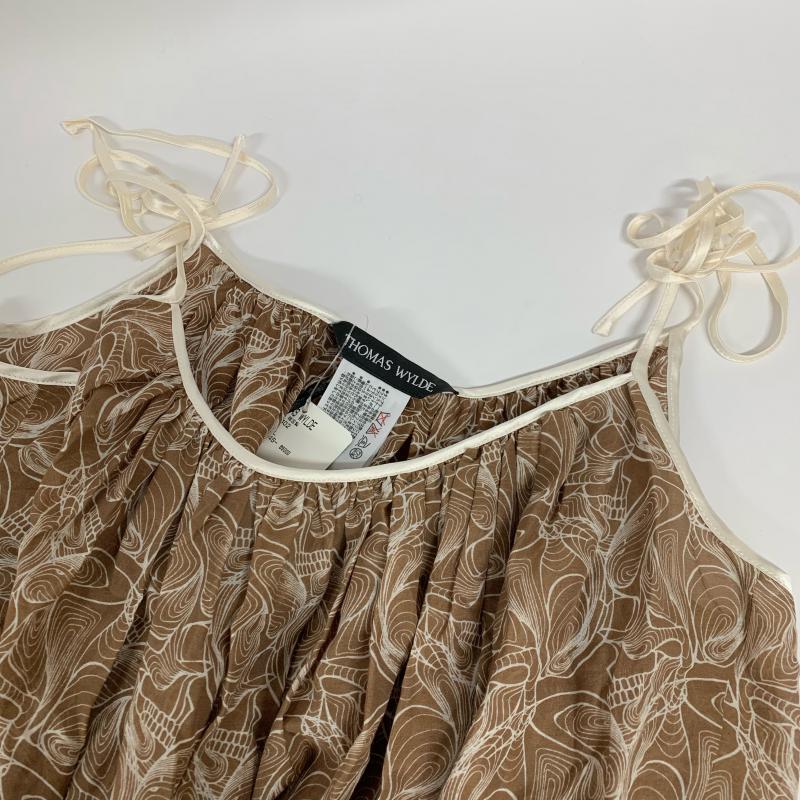 トーマスワイルド THOMAS WYLDE キャミソール キャミソール S 総柄 茶 / ブラウン / X 白 / ホワイト /  レディース USED 古着 中古 10015181