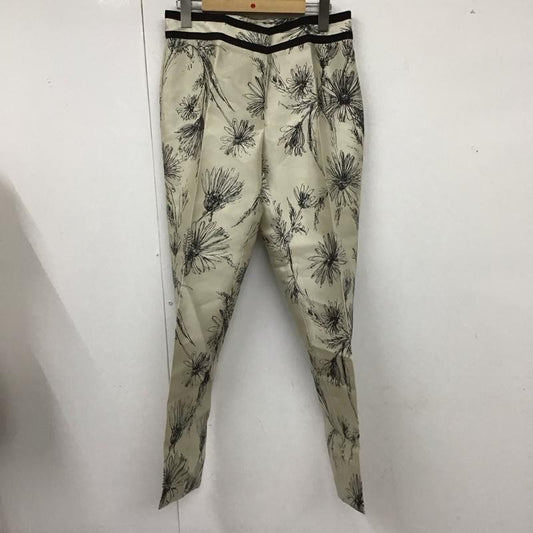ブルックスブラザーズ BROOKS BROTHERS ボトムス ボトムス シルク ストレートパンツ センタープレス 4 総柄 アイボリー / アイボリー /  レディース USED 古着 中古 10123199