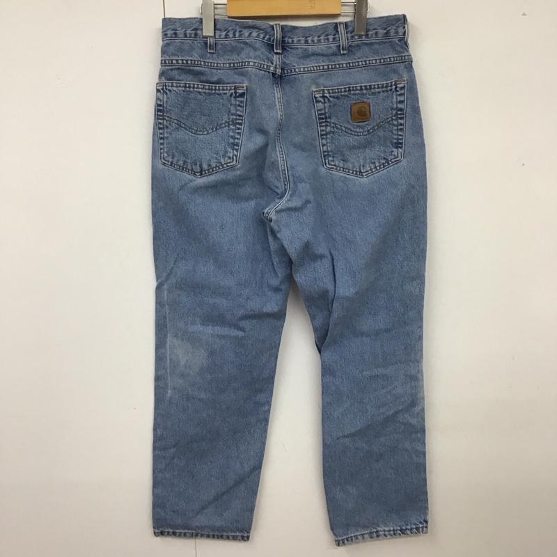 カーハート Carhartt パンツ デニム、ジーンズ デニムパンツ ストレートパンツ ワイドパンツ カジュアルパンツ 36 無地 インディゴ / インディゴ /  メンズ USED 古着 中古 10111473