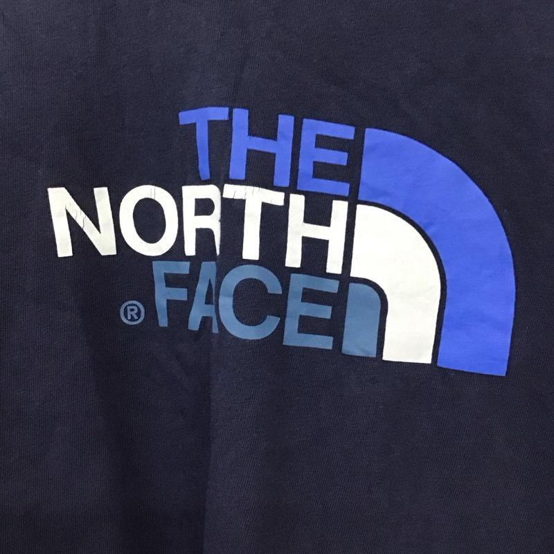ザノースフェイス THE NORTH FACE Tシャツ 半袖 半袖カットソー プリントTシャツ クルーネックカットソー ロゴ、文字 紺 / ネイビー /  メンズ USED 古着 中古 10134681