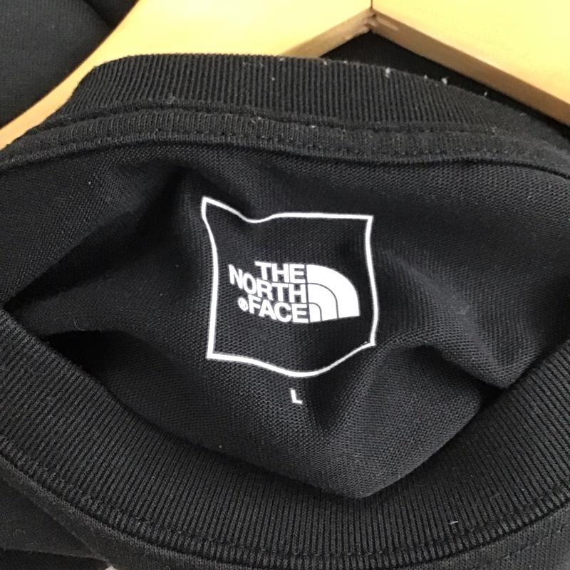ザノースフェイス THE NORTH FACE カットソー 長袖 nt32254 長袖Tシャツ クルーネック L ロゴ、文字 黒 / ブラック /  メンズ USED 古着 中古 10150601