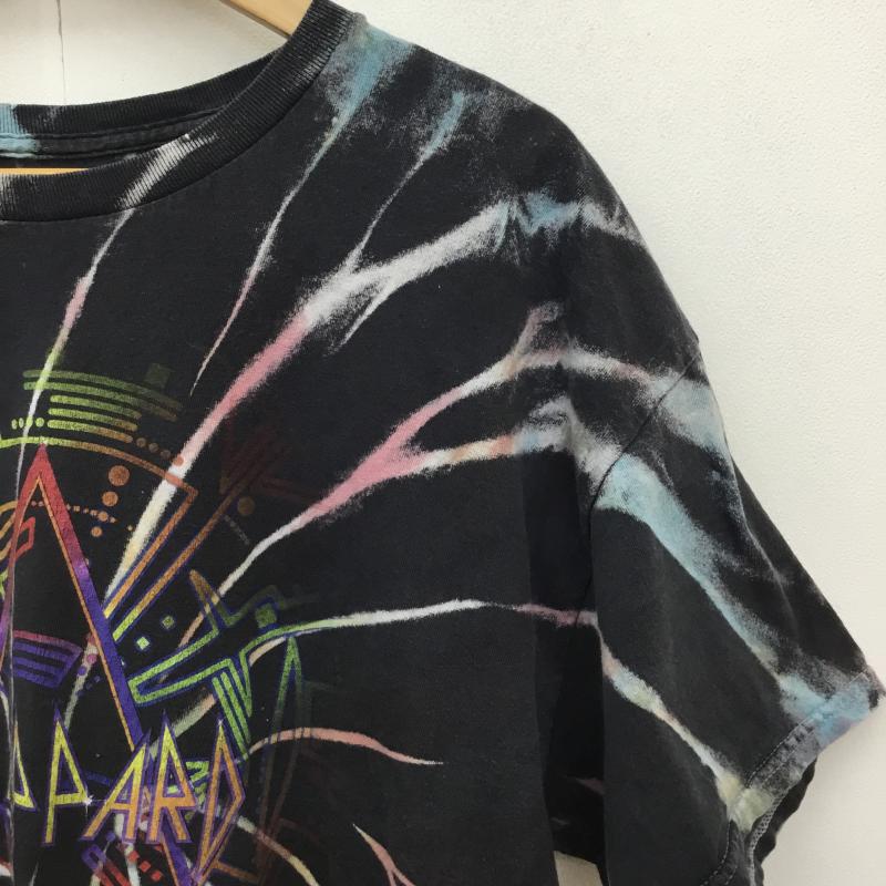 ＵＳフルギ US古着 Tシャツ 半袖 DEFLEPPARD タイダイ柄 バンT M ロゴ、文字 黒 / ブラック / X マルチカラー / マルチカラー /  メンズ USED 古着 中古 10148471