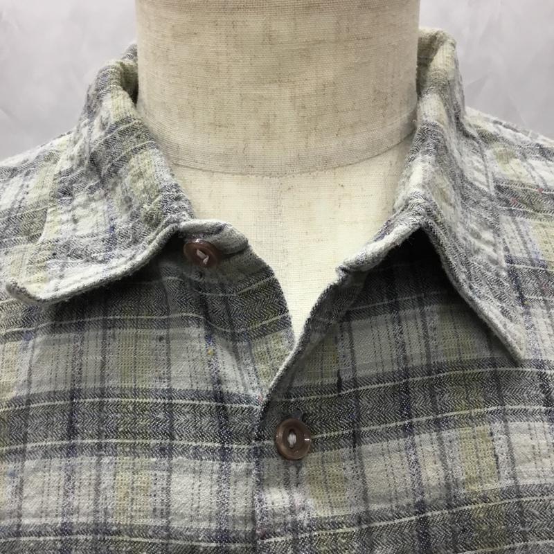 古着 USED シャツ、ブラウス 長袖 長袖シャツ チェックシャツ カジュアルシャツ 古着 ヴィンテージ XXL チェック マルチカラー / マルチカラー /  メンズ USED 古着 中古 10106576