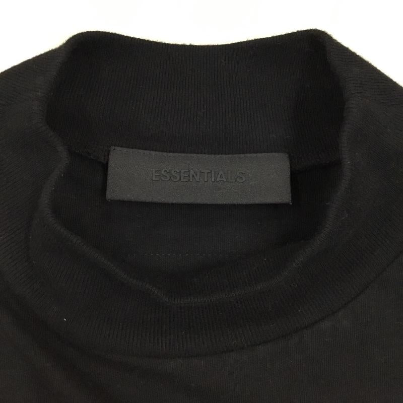 エッセンシャルズ ESSENTIALS カットソー 半袖 半袖カットソー プリントTシャツ タートルネックカットソー M ロゴ、文字 黒 / ブラック /  メンズ USED 古着 中古 10120451