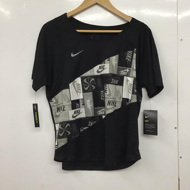 ナイキ NIKE カットソー 半袖 cj1938-010 WS ICNCLSH P S/S L ロゴ、文字 X プリント 黒 / ブラック /  レディース USED 古着 中古 10150809