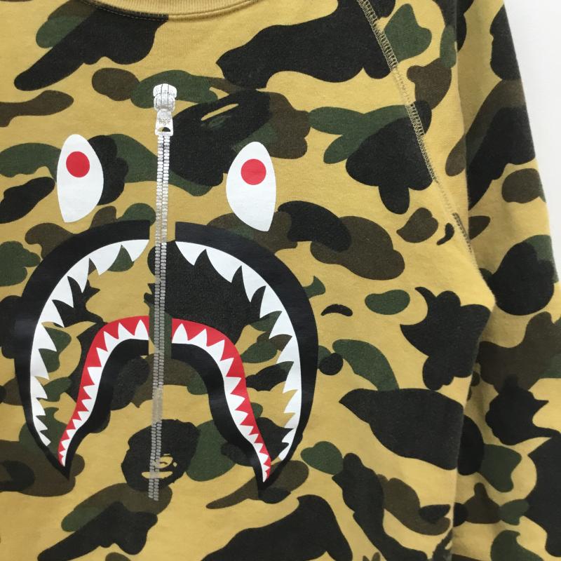 アベイシングエイプ A BATHING APE トレーナー 長袖 001swg302001x 1ST CAMO SHARK CREWNECK XS カモフラージュ柄・迷彩 茶 / ブラウン / X 緑 / グリーン / X 黒 / ブラック /  レディース USED 古着 中古 10133474