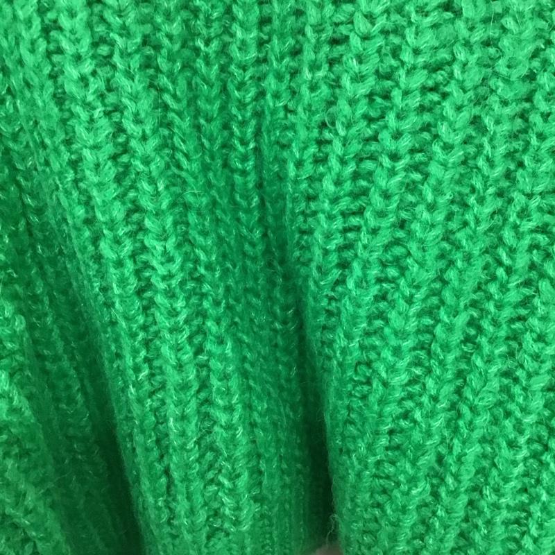 ザラ ZARA ニット、セーター 長袖 長袖ニットカットソー クルーネック セーター ショート丈 L 無地 緑 / グリーン /  レディース USED 古着 中古 10142447