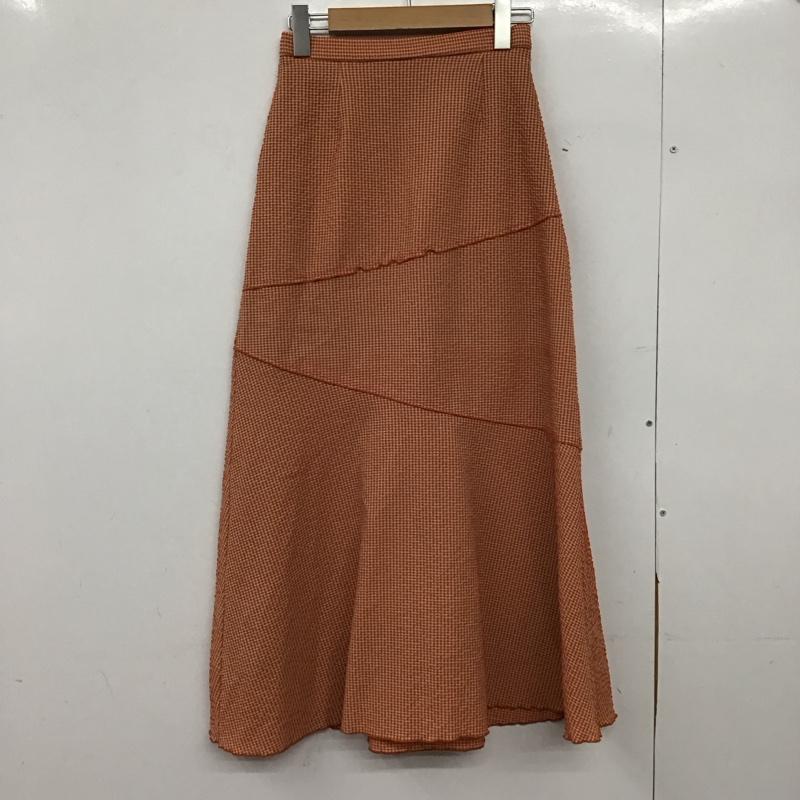 レイジブルー RAGEBLUE スカート ロングスカート RBL05003TN フレアスカート FREE チェック 橙 / オレンジ /  レディース USED 古着 中古 10151068