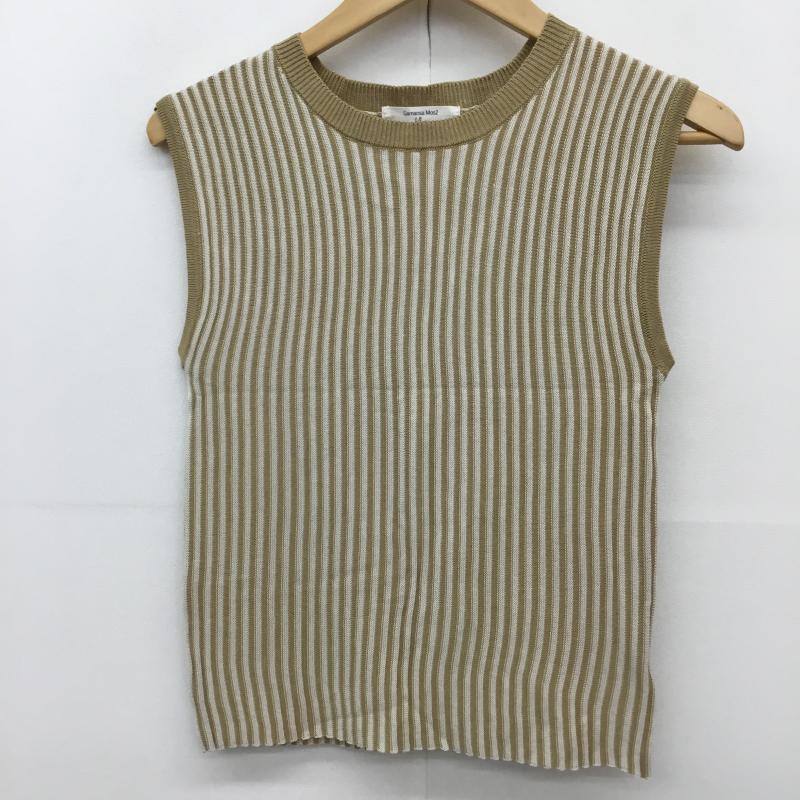 サマンサモスモスブルー Samansa Mos2 blue タンクトップ タンクトップ FREE ストライプ ベージュ / ベージュ / X 茶 / ブラウン /  レディース USED 古着 中古 10141329