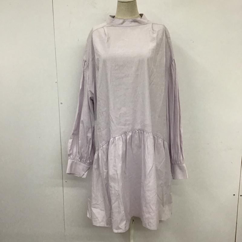 ローリーズファーム LOWRYS FARM ワンピース ひざ丈スカート LF622007TK 長袖 FREE 無地 紫 / パープル /  レディース USED 古着 中古 10109522
