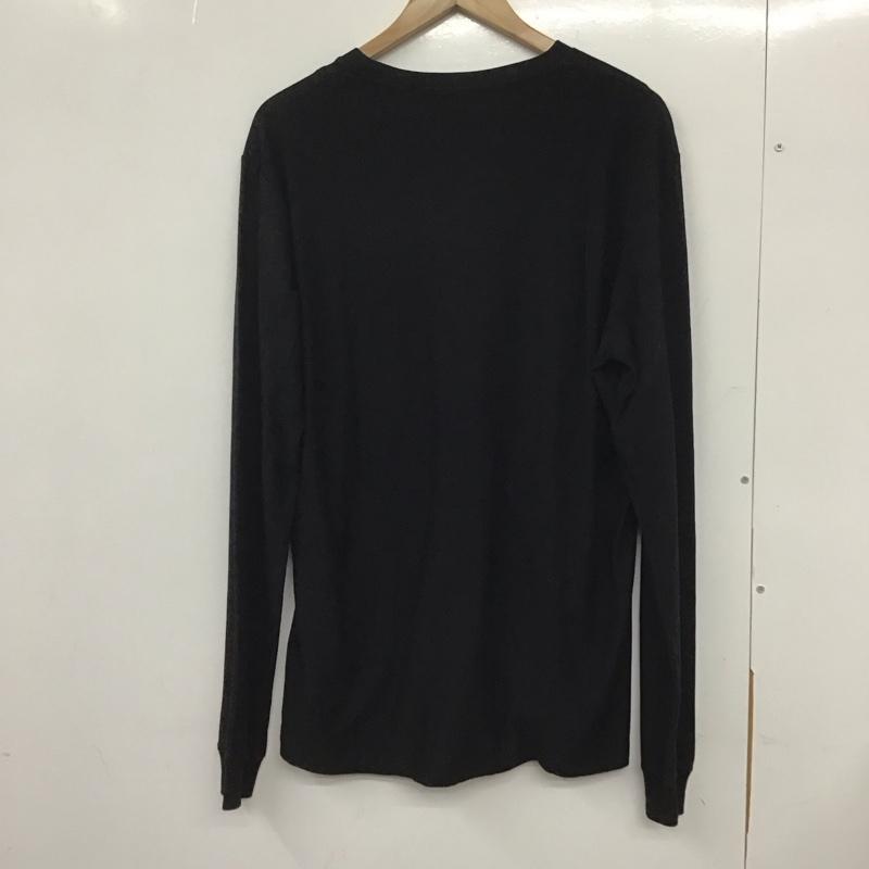 ディーゼル DIESEL カットソー 長袖 長袖カットソー 無地カットソー クルーネック XL ロゴ、文字 黒 / ブラック /  メンズ USED 古着 中古 10132375