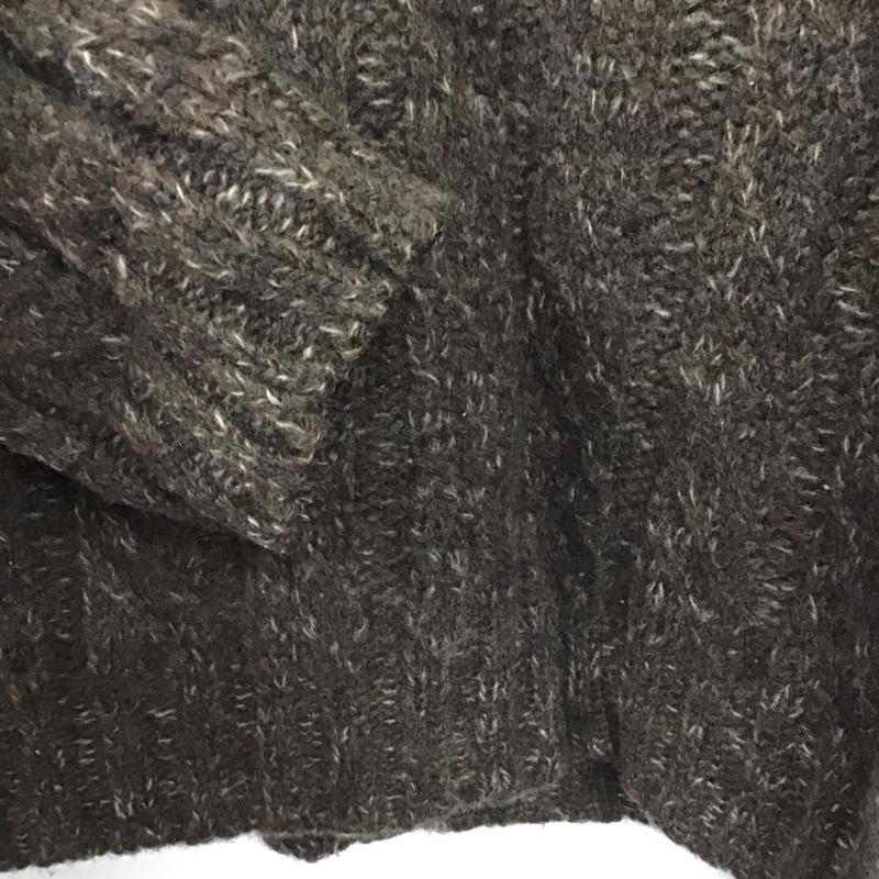 エディーバウアー Eddie Bauer ニット、セーター 長袖 長袖ニットカットソー クルーネック セーター L 無地 茶 / ブラウン /  メンズ USED 古着 中古 10142385