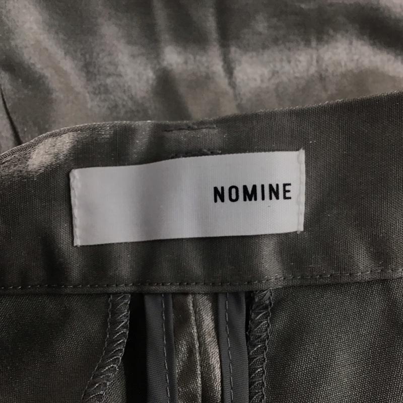 ノミネ Nomine パンツ スラックス スラックスパンツ ワイドパンツ カジュアルパンツ センタータックパンツ S 無地 灰 / グレー /  レディース USED 古着 中古 10121671